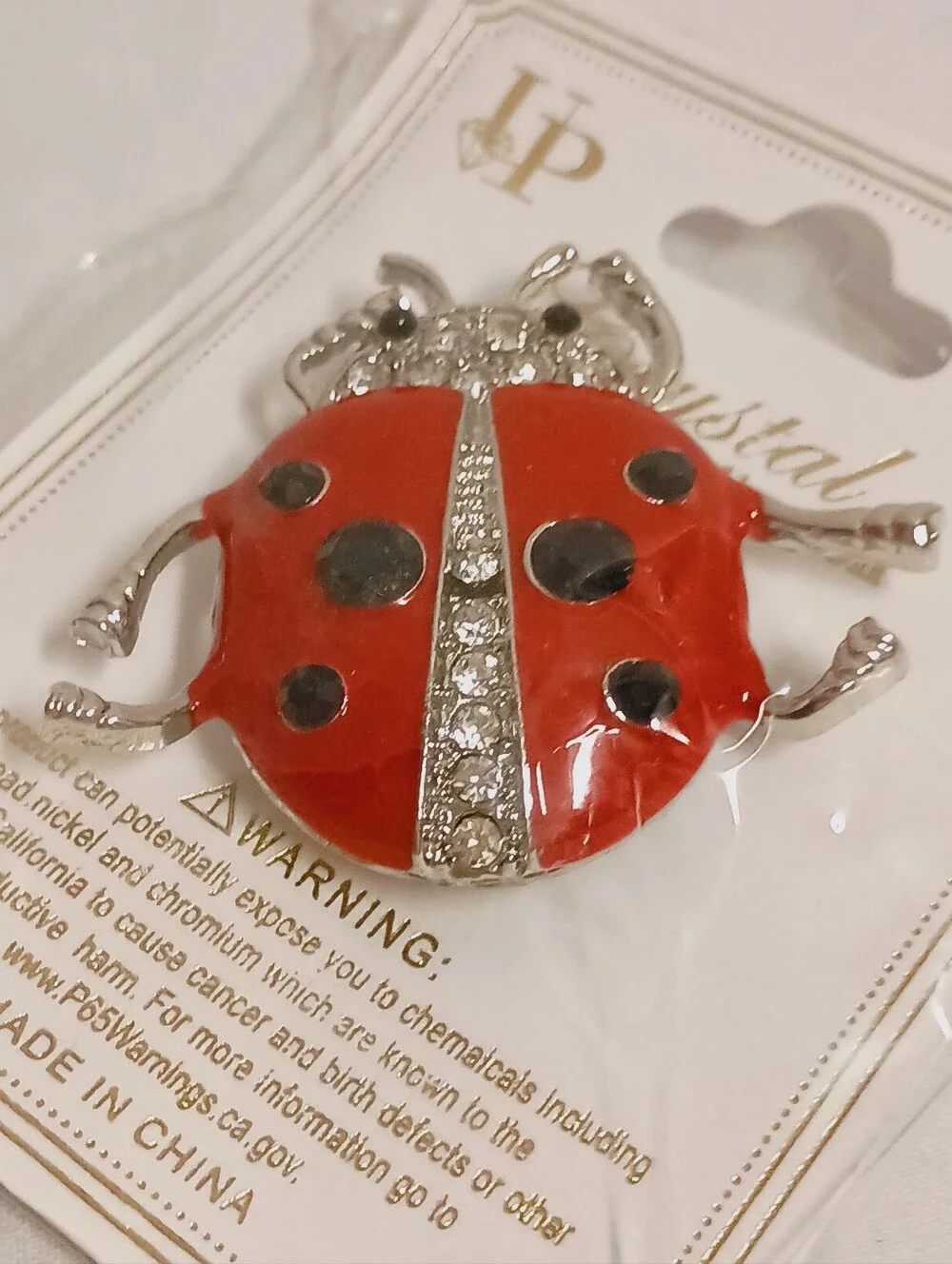 Women's Fashion Pin Jewelry Brooch Ladybug Silver